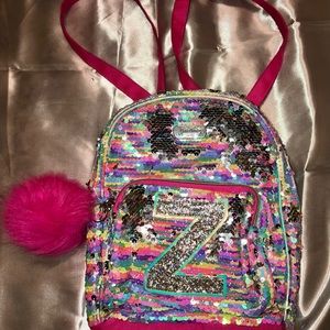 Justice brand “Letter Z” BLING backpack.